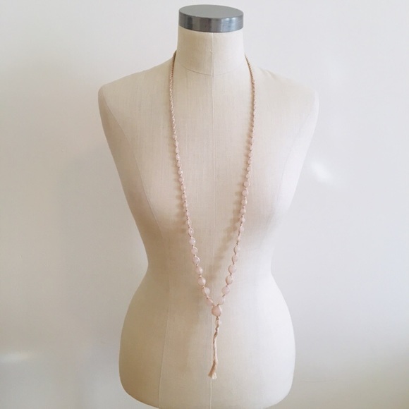 { Chan Luu } Woven Cord Quartz Bead Necklace - Picture 3 of 6